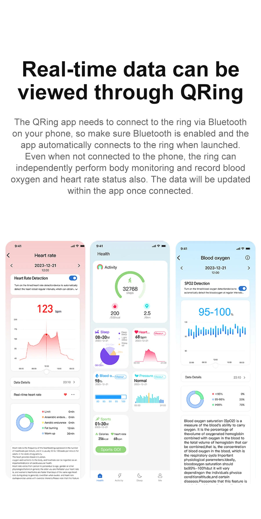 COLMI R02 Smart Ring Unissex - carregamento magnético - monitore sua saúde