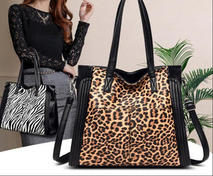 Bolsa feminina  animal print - grande capacidade